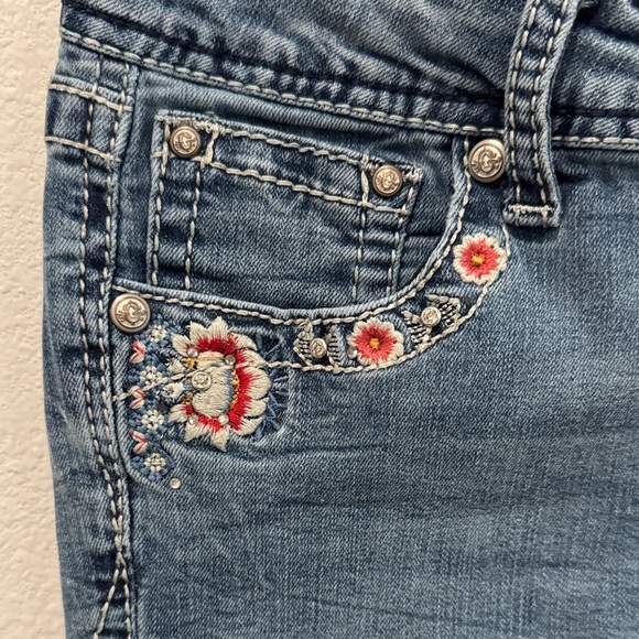 Grace Women's Dark Blue Flare Jeans - Picture 6 of 9